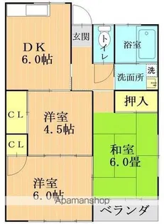 牧寺アパート【2階】の間取り