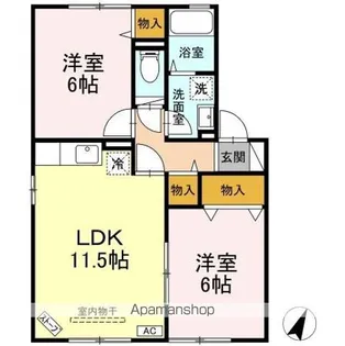 ファイン若宮【2階】の間取り