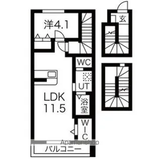 プルミエ仙杜II【3階】の間取り