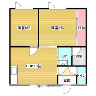 コーポ北都【1階】の間取り