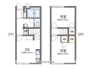 レオパレス室積Ⅱ【1階】の間取り