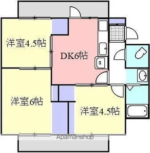 ヴィラナリー元山【1-105号室】の間取り
