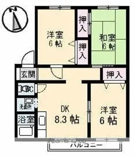 サンビレッジ高松 K棟【2階】の間取り