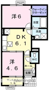 メディオカーサ K【1階】の間取り