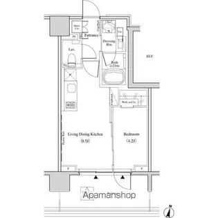 ザ・パークハビオ代々木【2階】の間取り