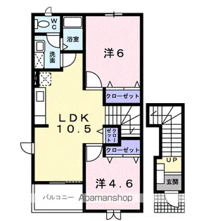 山手メゾン壱 A【2階】の間取り