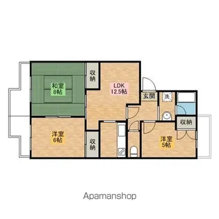 第3ルミエールハヤシ【201号室】の間取り