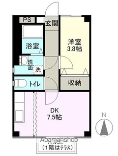 オアーゼ神林【102号室】の間取り