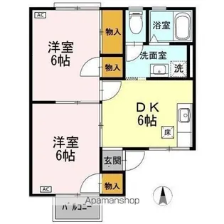 セジュールビオレット【1階】の間取り