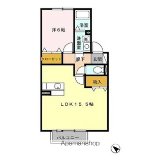 アベニール十六田【2階】の間取り