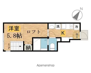 コンフォート八王子【101号室】の間取り