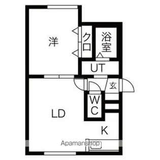シルキー厚別東Ⅱ【101号室】の間取り