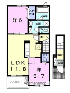 キャンディハウスE【2階】の間取り