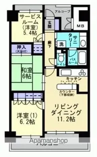 アルファステイツ野田Ⅱ【1102号室】の間取り