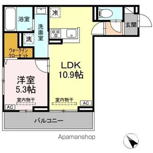 ディアライズ北山【2階】の間取り