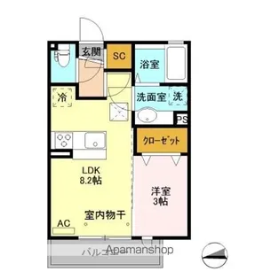 ペンバレー【1階】の間取り