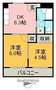HOMEST櫻木【4階】の間取り