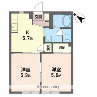 ディアスケイワン【1階】の間取り