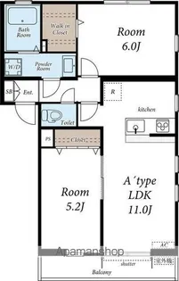東京都国立市谷保【アパート】の間取り
