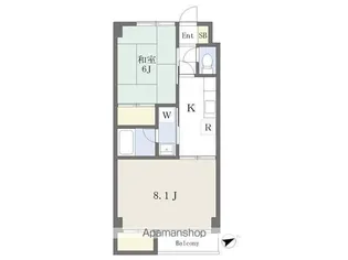 ハイムスT1【3階】の間取り