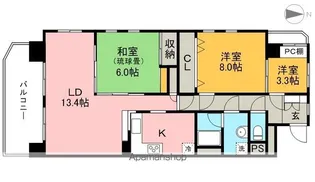 ヴィラコートSEI【2階】の間取り