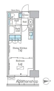 パークアクシス新宿百人町【4階】の間取り