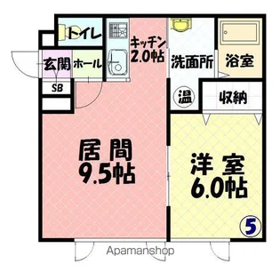 LALUCE・UNO【105号室】の間取り