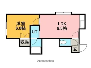 グリーングラス西宮の沢【202号室】の間取り