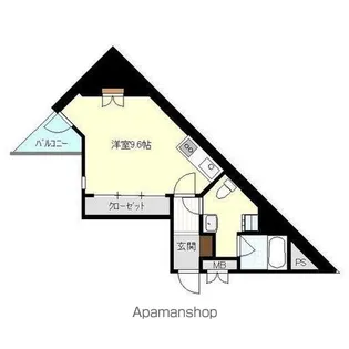 メイプル駅西通【406号室】の間取り