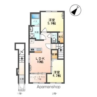パルティーダ・T【201号室】の間取り