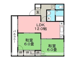 アフローテ山川【2階】の間取り