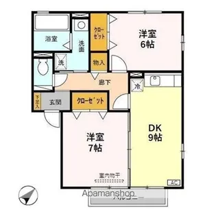 アルコバレーノ B【2階】の間取り