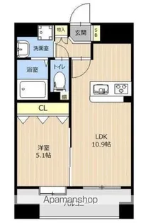 LIBTH新町【8階】の間取り