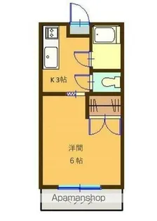 ウィング鎌田【205号室】の間取り