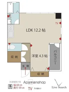 リヴィエールトピカ【8階】の間取り