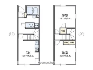 レオパレスクレオ【110号室】の間取り