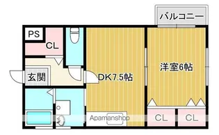 コーポ南城園【3階】の間取り