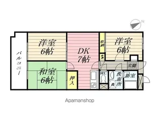 レジデンス第7石川【2階】の間取り