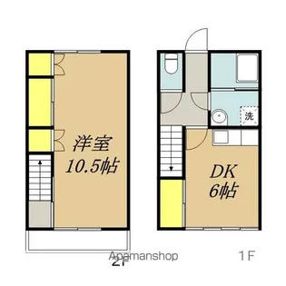 スカイハイツ赤坂A棟【A110号室】の間取り