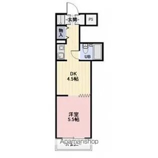 1DKの間取り画像