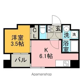 マリアージュ薬院【6階】の間取り