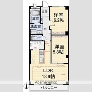 ビバリーヒルズ【101号室】の間取り