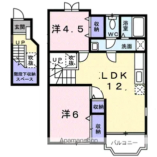 サンパティークB【2階】の間取り
