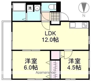 雅アパート 弐号館【2階】の間取り