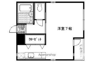北白川BCBGCLUB【102号室】の間取り