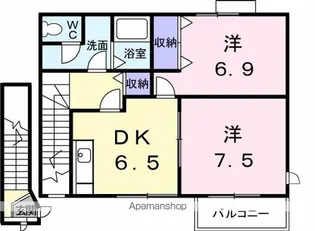 セナングA【2階】の間取り
