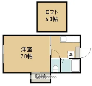 プリンスコート苦竹B【106号室】の間取り