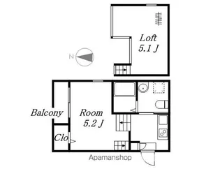 ダフォディル【2階】の間取り