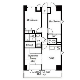 エステート秀【8階】の間取り