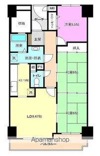 サーパス桜馬場【303号室】の間取り